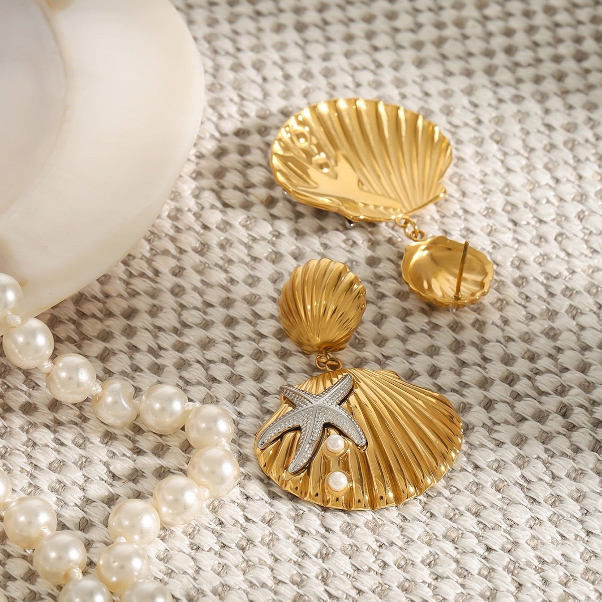 Big shell earrings