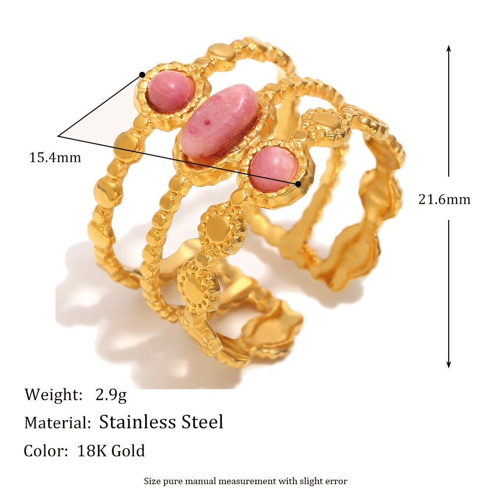 Pink Rose layer ring