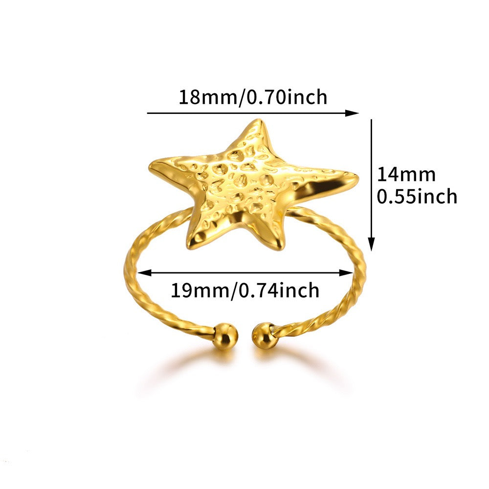 Melting star rings