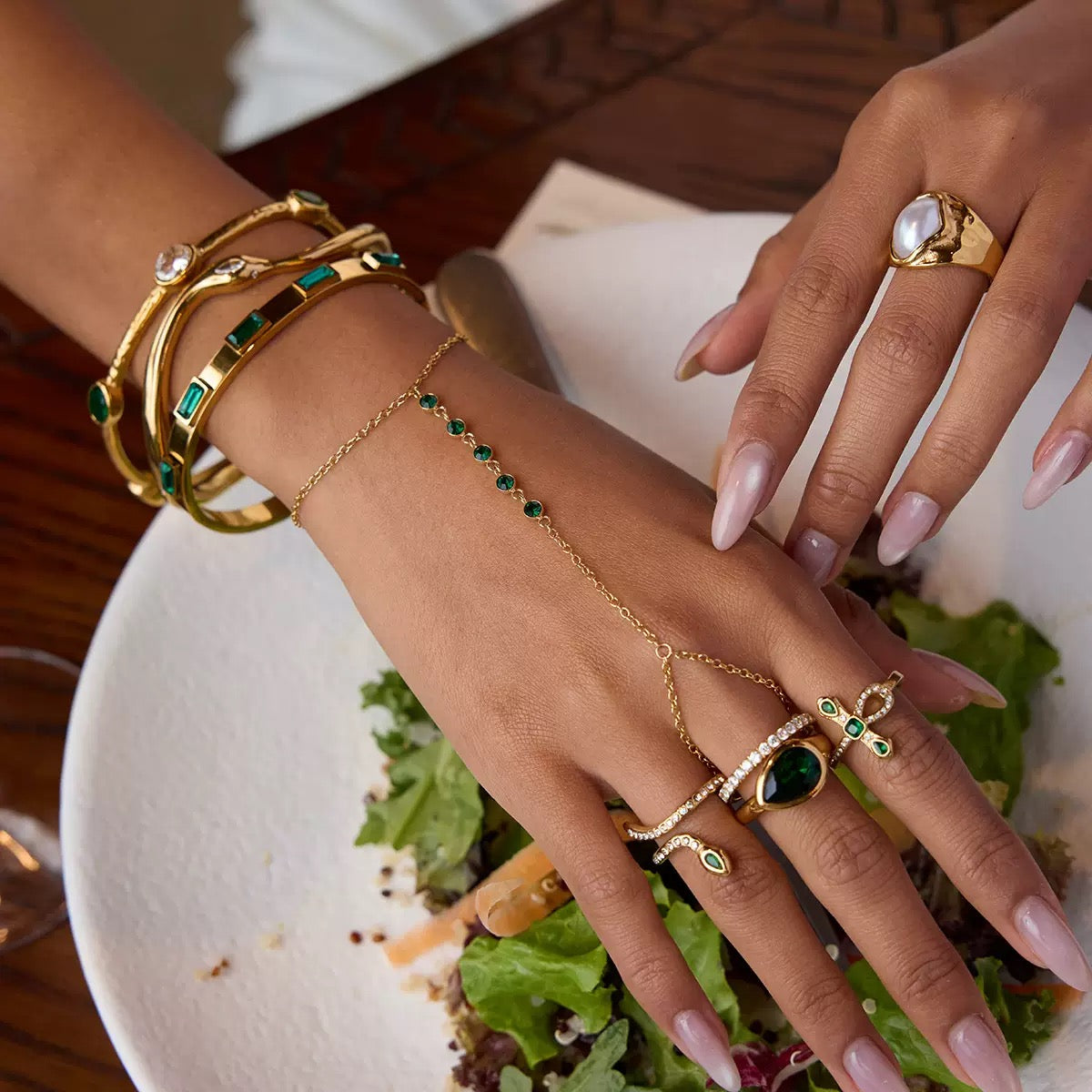 Green gem ring