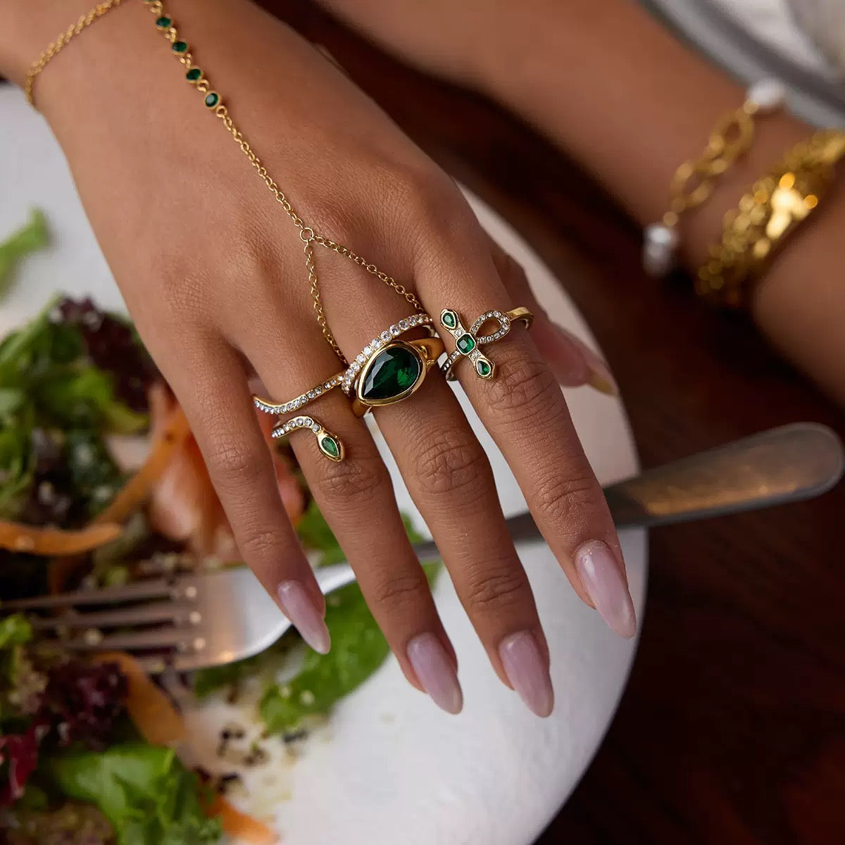 Green gem ring