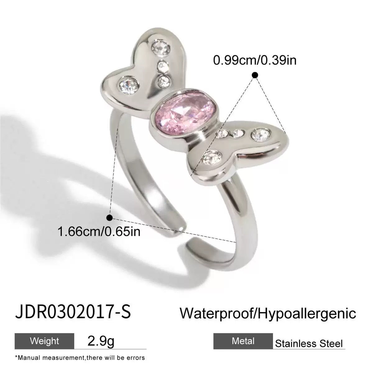 Pink bow ring