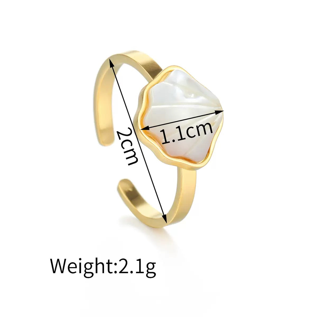 White shell ring