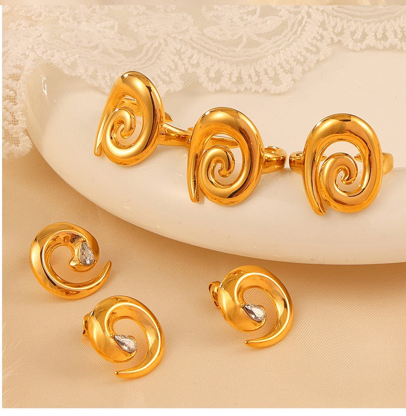 Swirl cute rings