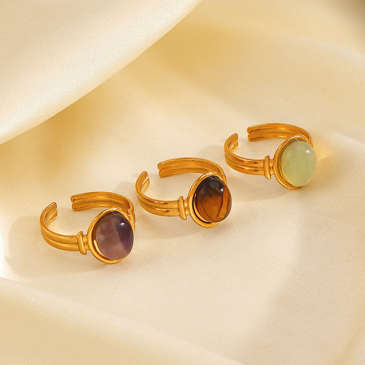 Stone crown rings