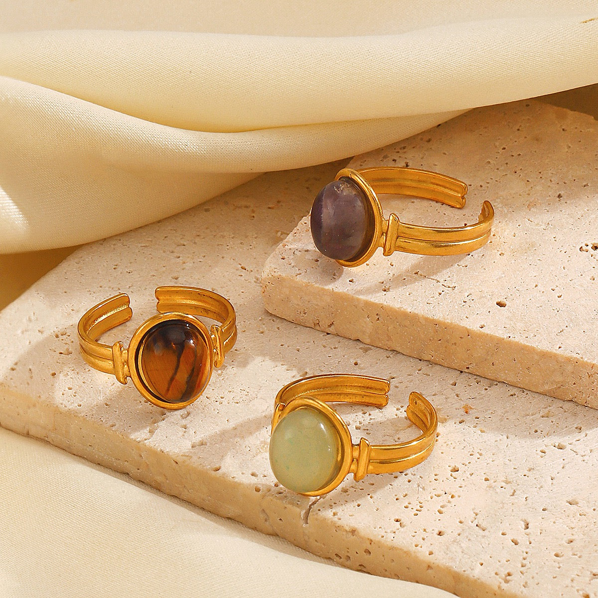 Stone crown rings