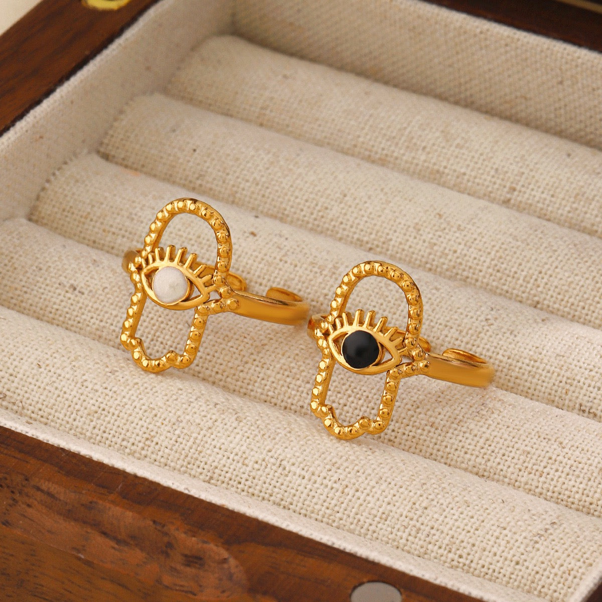 Hamsa palm rings