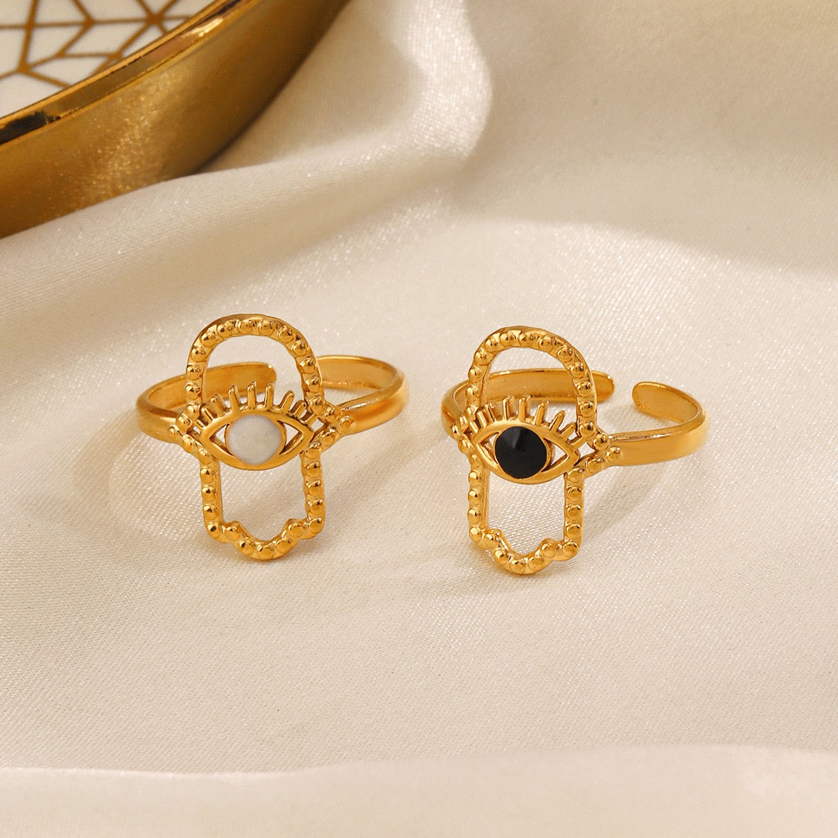 Hamsa palm rings