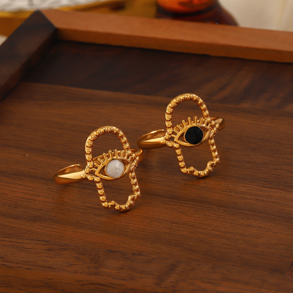 Hamsa palm rings