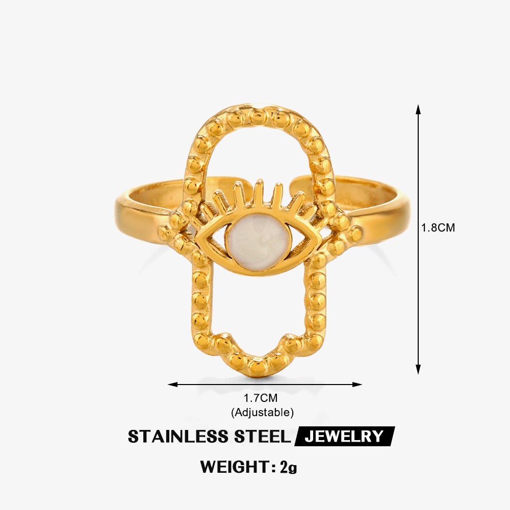 Hamsa palm rings