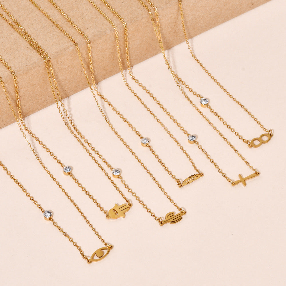 Itzel Classic zircon necklace