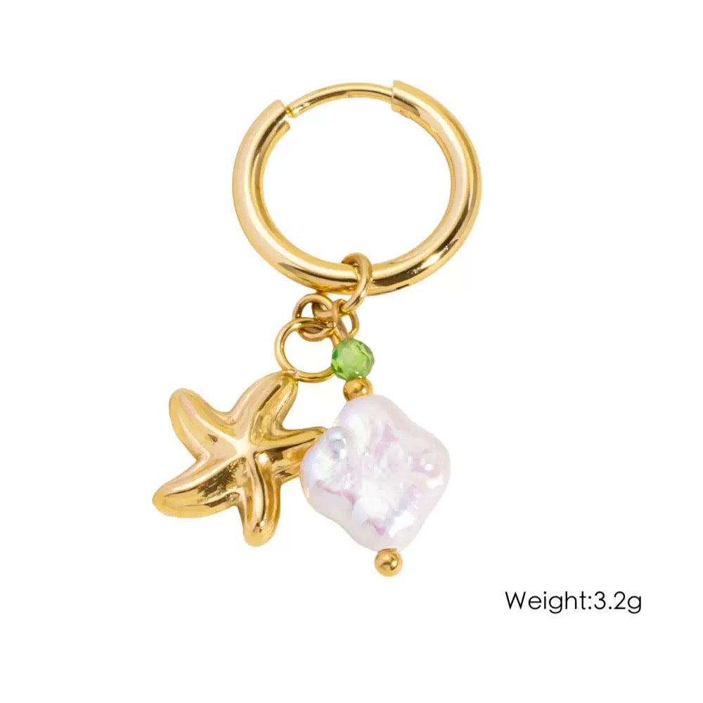 Dainty charm hoops