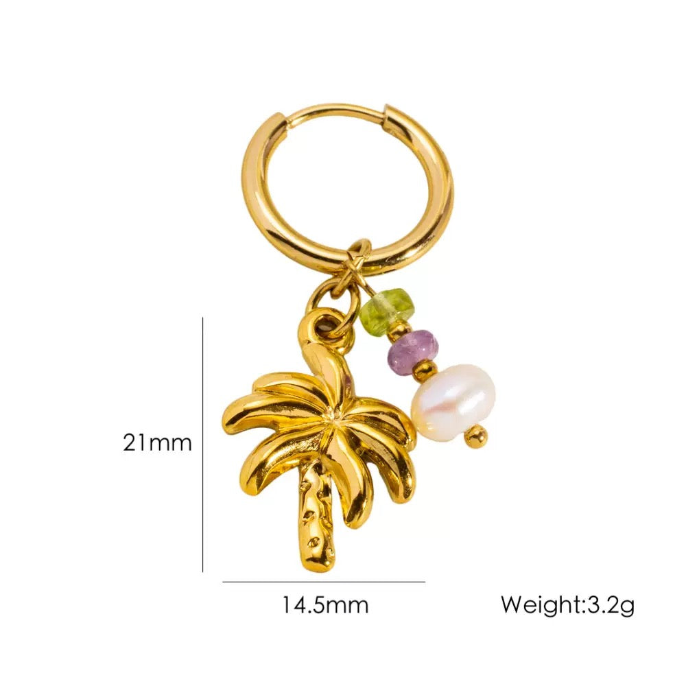 Dainty charm hoops