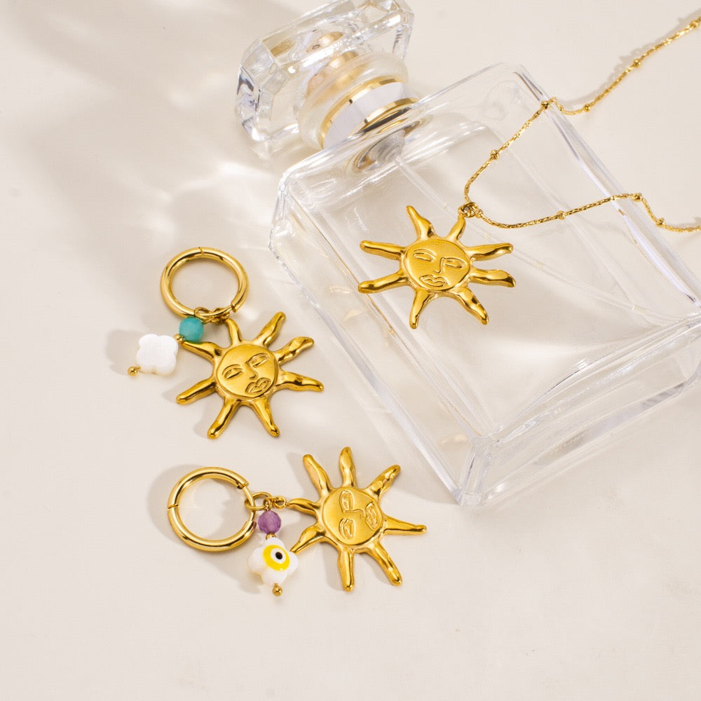 Dainty charm hoops