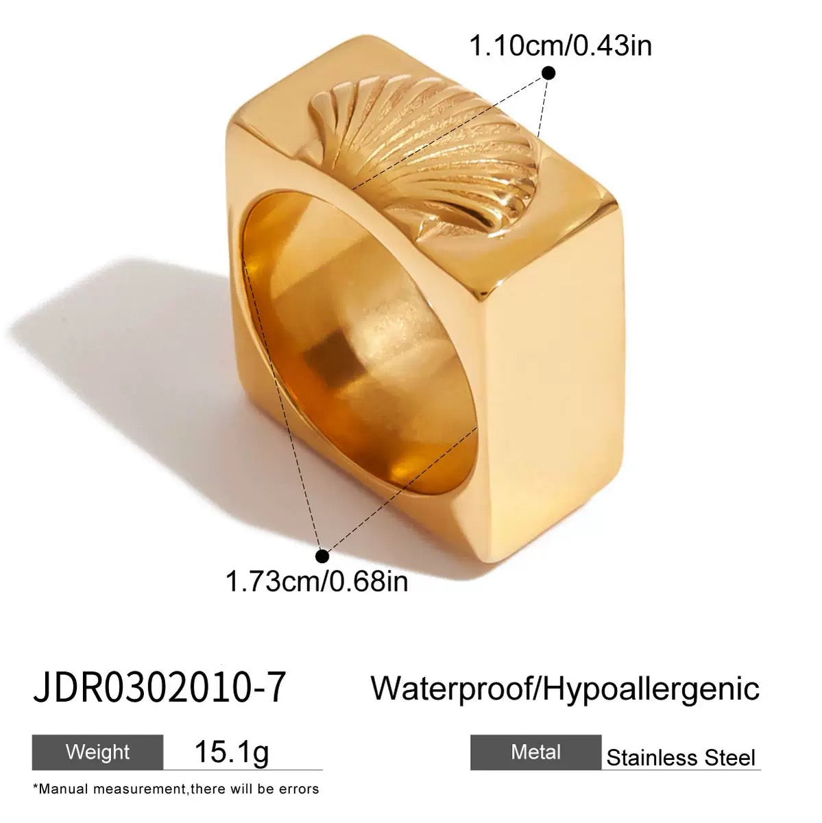 Square shell ring