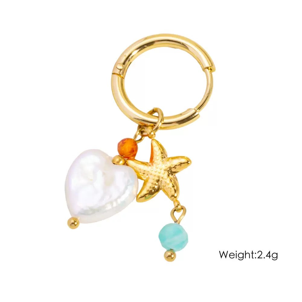 Dainty charm hoops