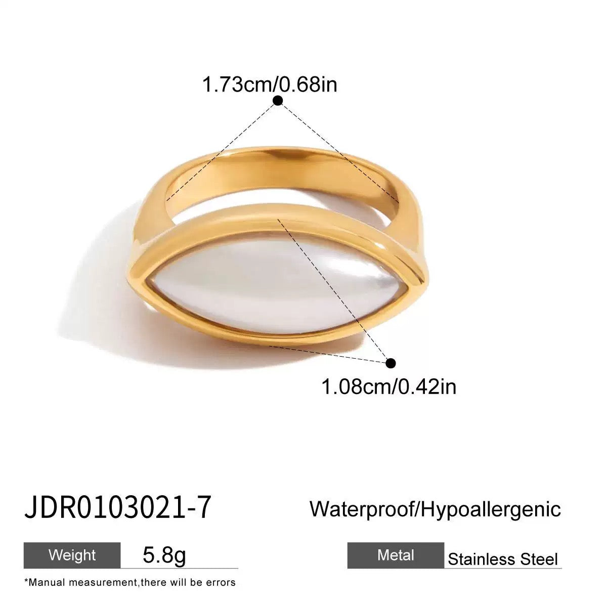 Smile White ring