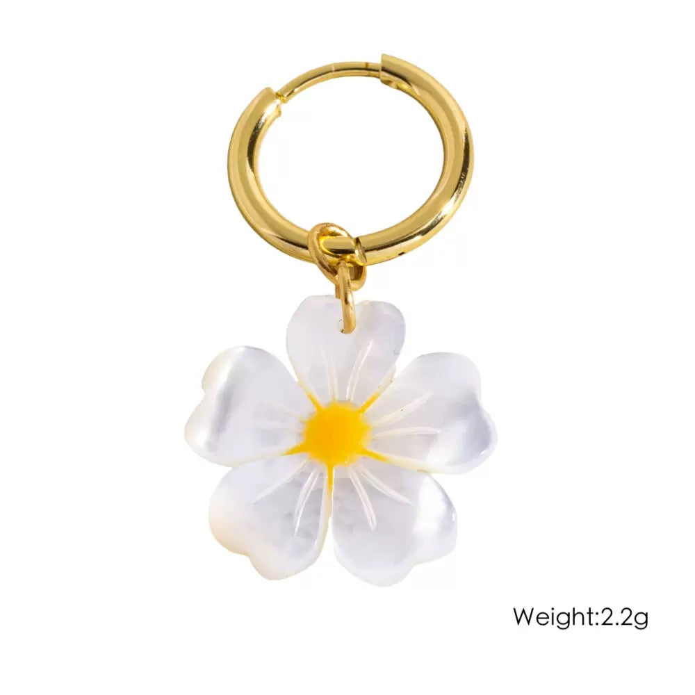 Dainty charm hoops
