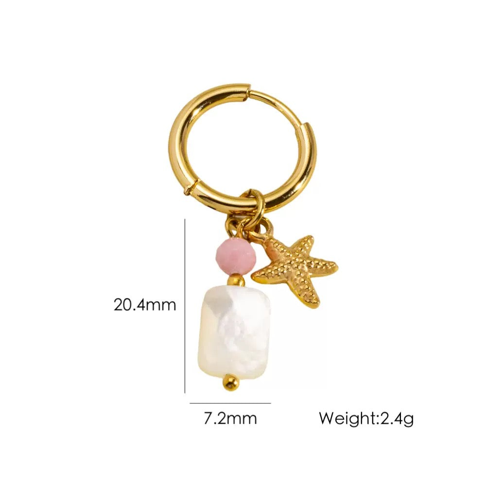 Dainty charm hoops