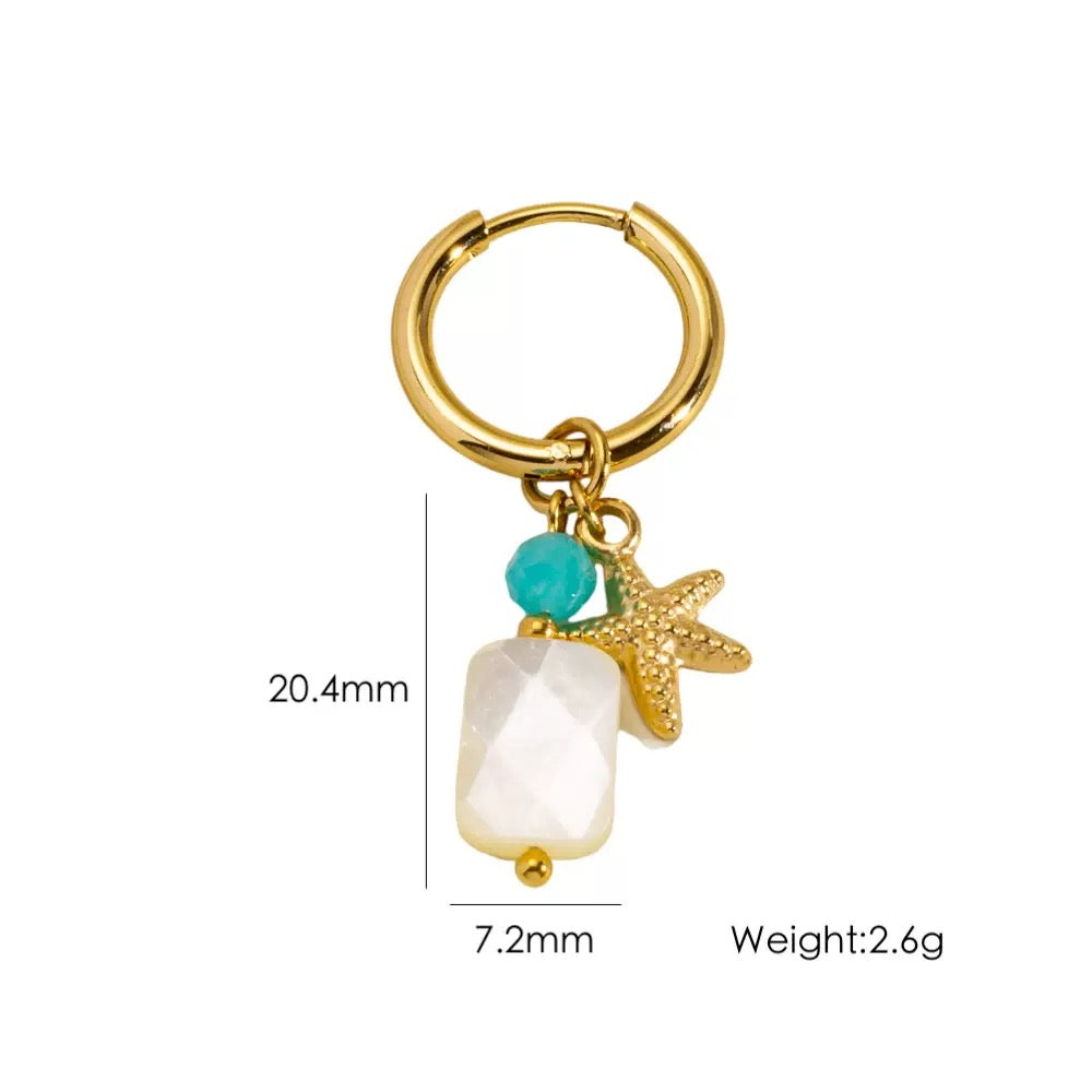 Dainty charm hoops