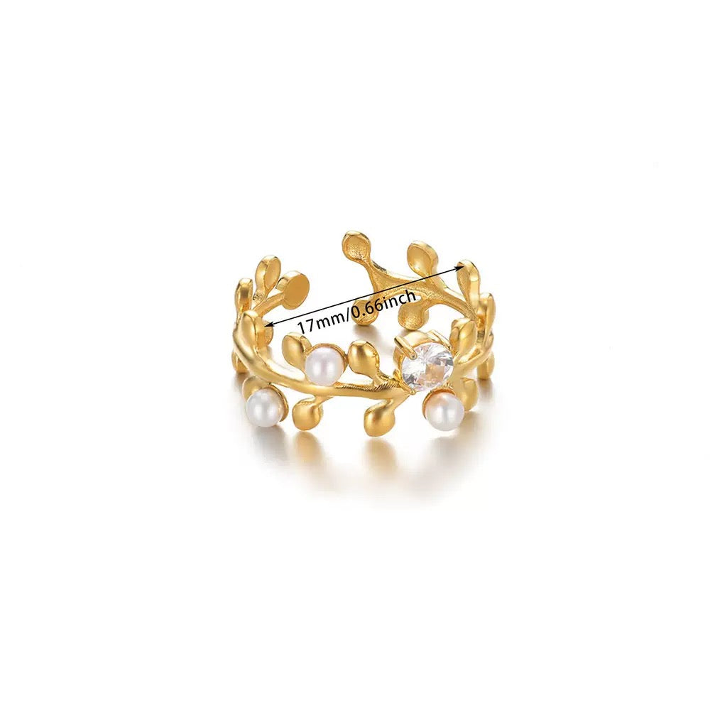 Coral gem rings
