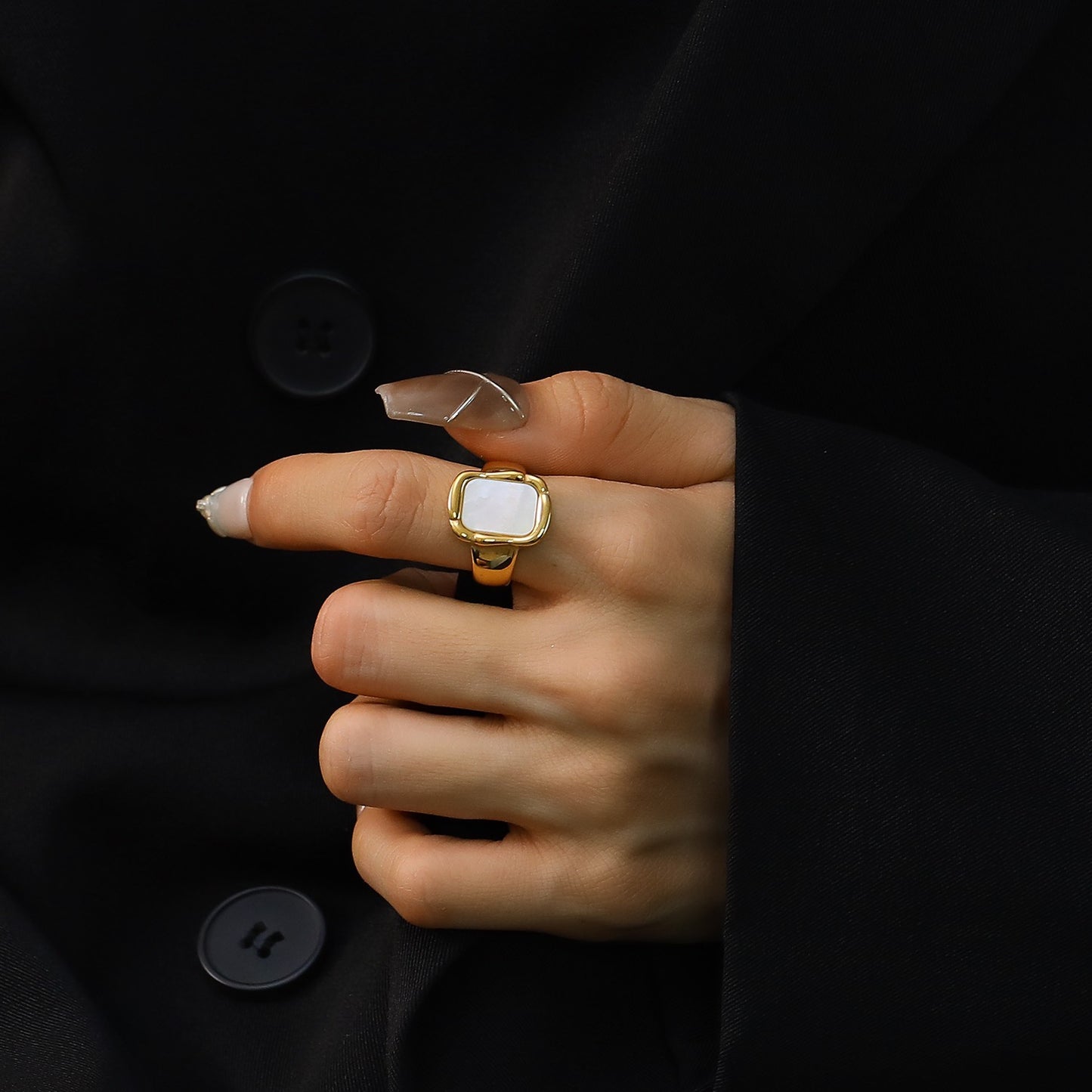 White shell ring