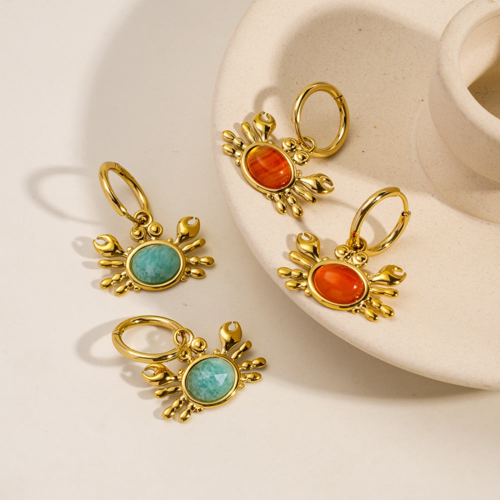 Cute crab hoops