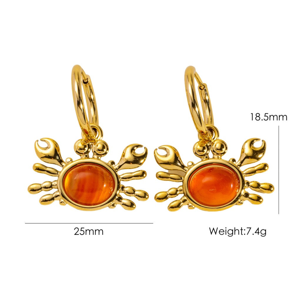 Cute crab hoops