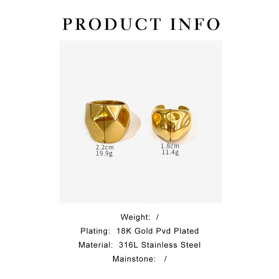 Golden globe statement ring