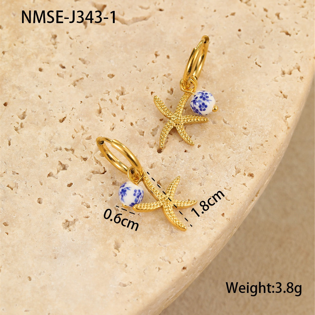 Blue ocean earrings