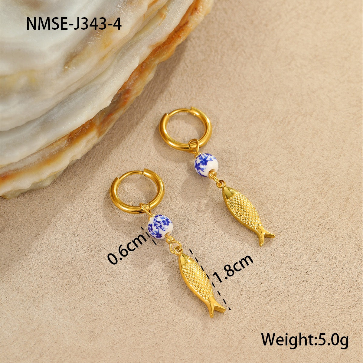 Blue ocean earrings
