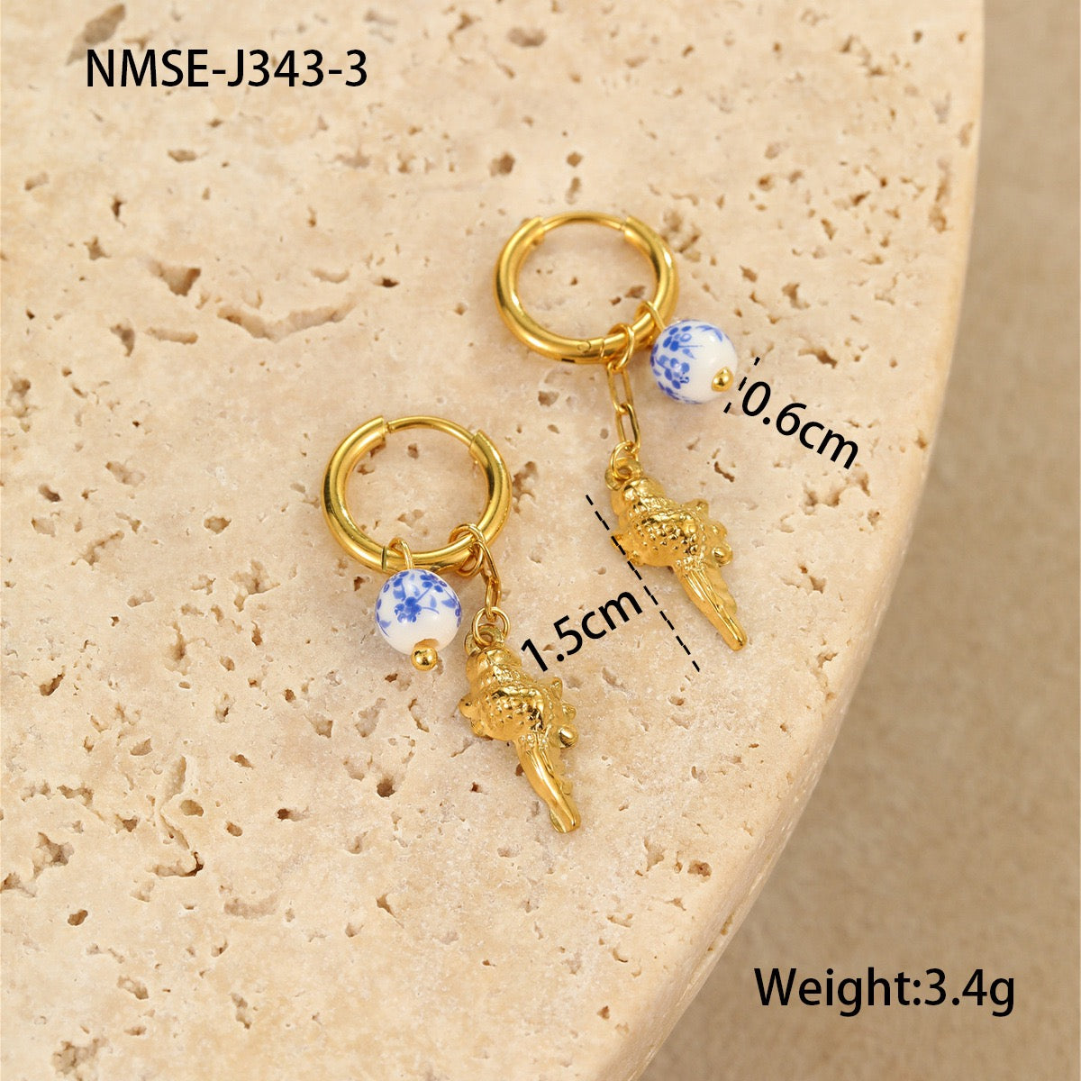Blue ocean earrings