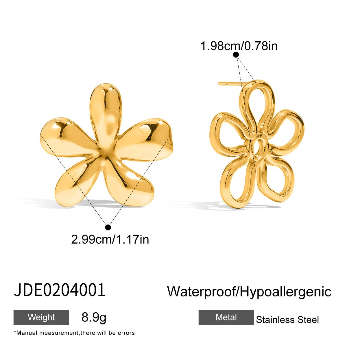Matchy flower earrings