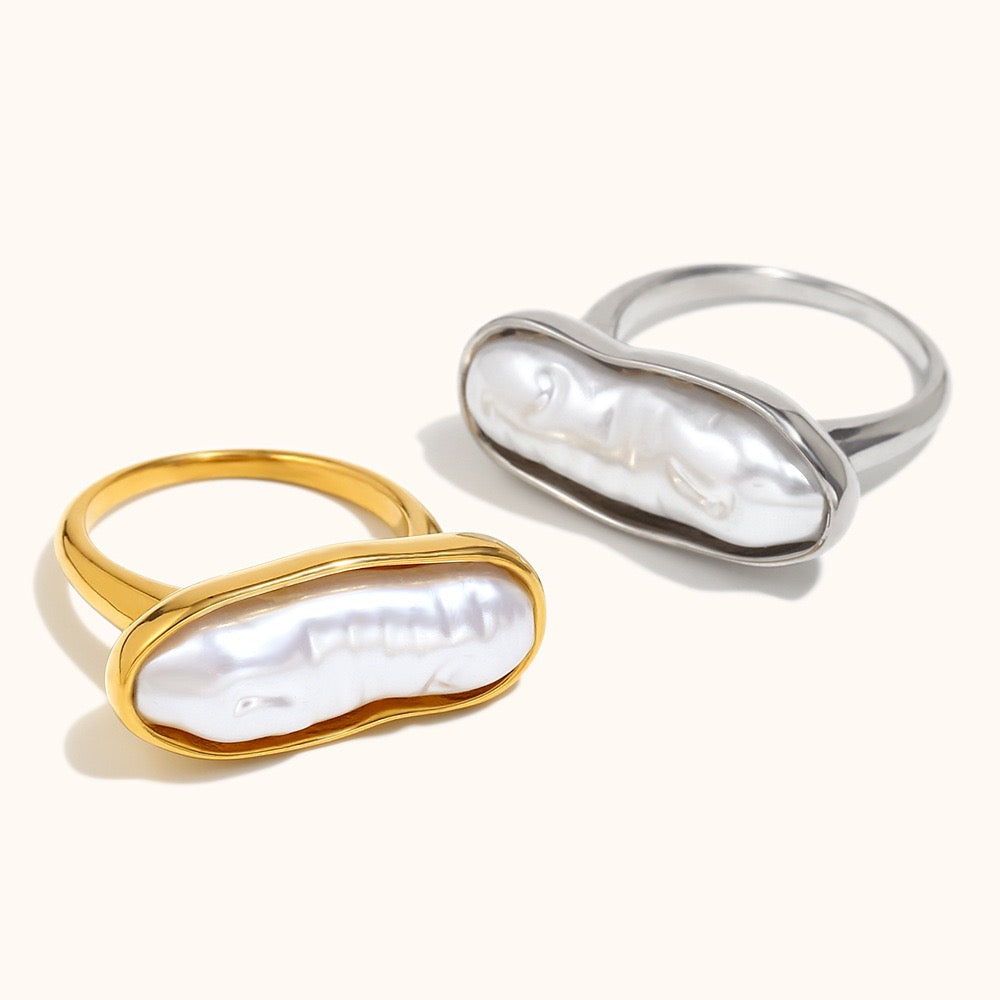 Pearly statement ring