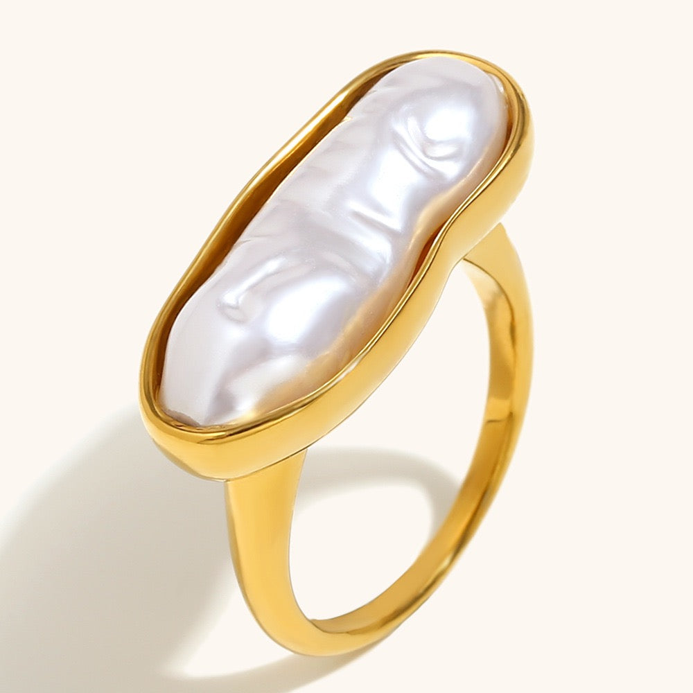 Pearly statement ring
