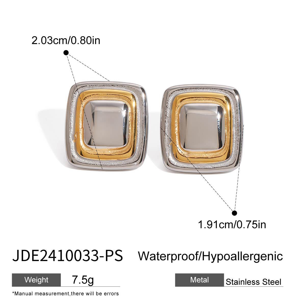 Vintage square earrings