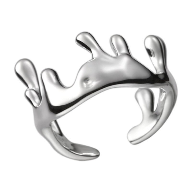 Brielle Lava Crown Silver ring