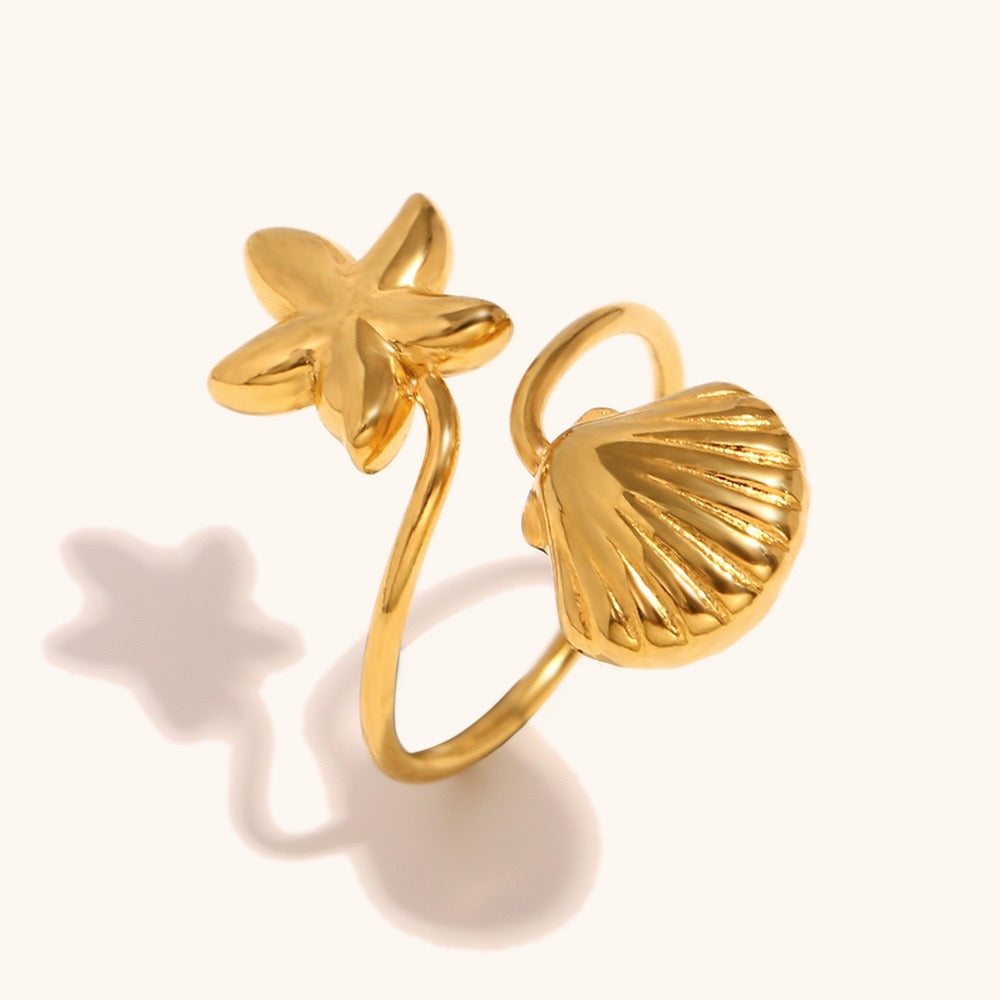 Starfish shell ring