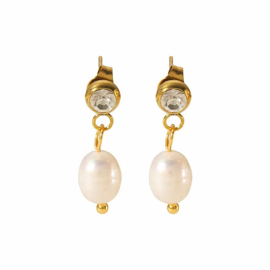 Leonard Shinning pearl studs