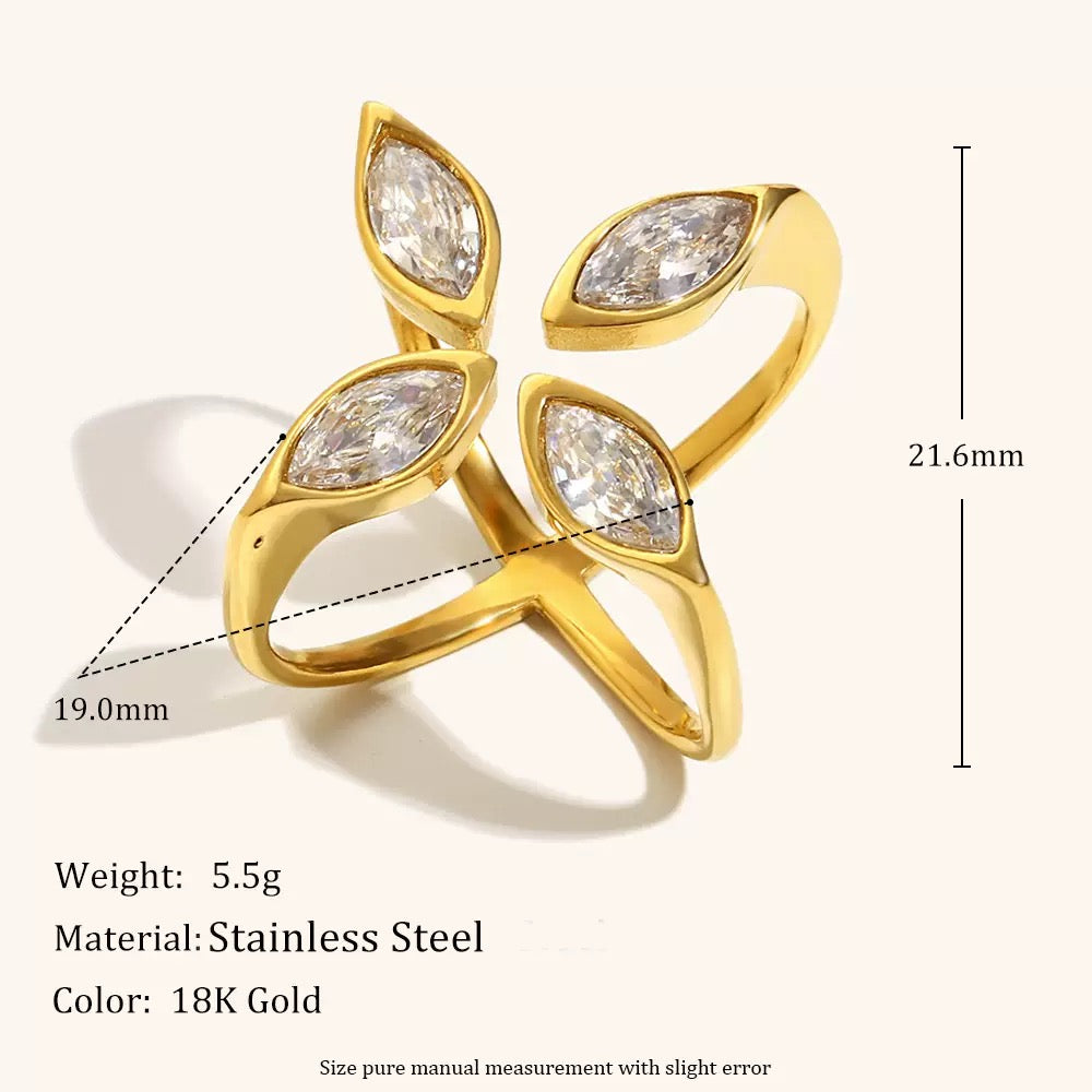 Cross rock ring