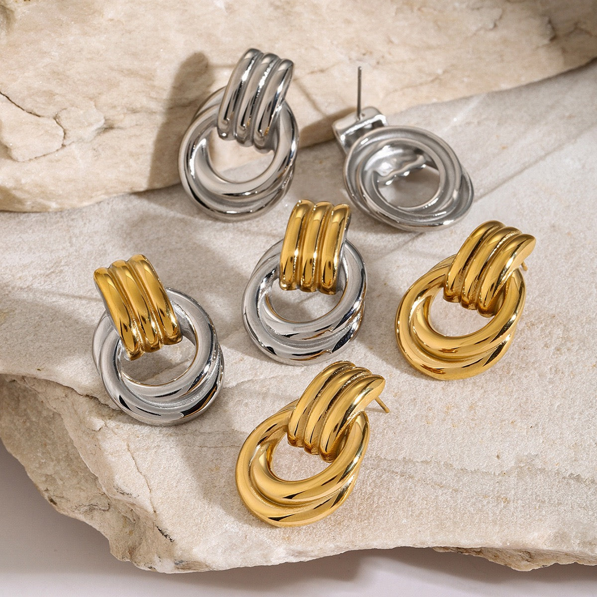 hoops abstract earrings