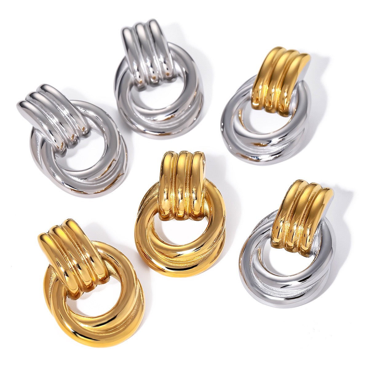 hoops abstract earrings