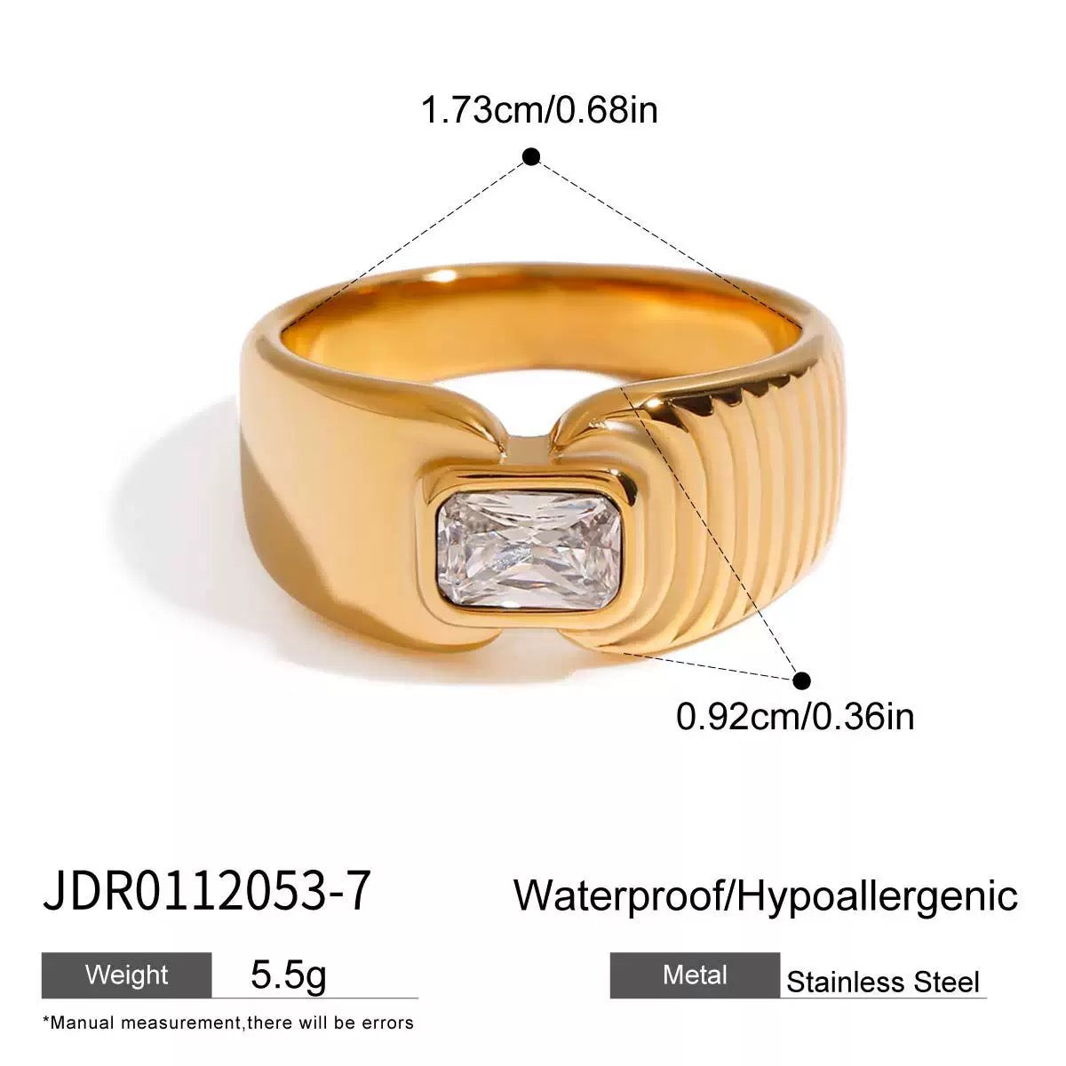 Half gem ring