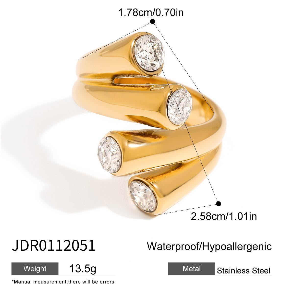 Shiny stars ring