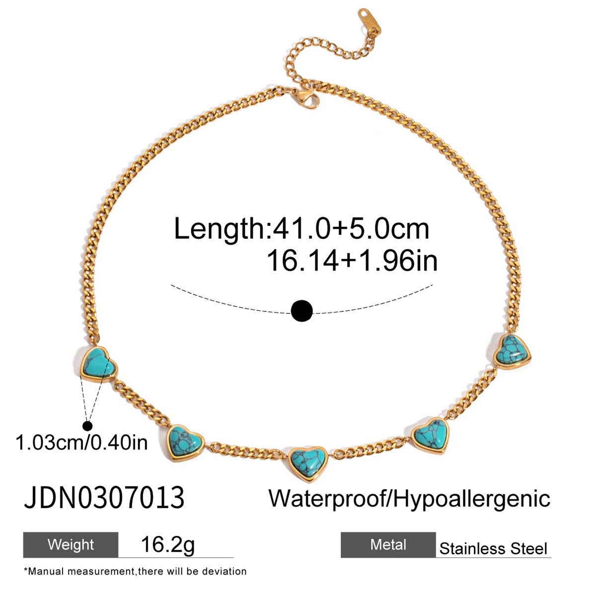Turquoise heart set