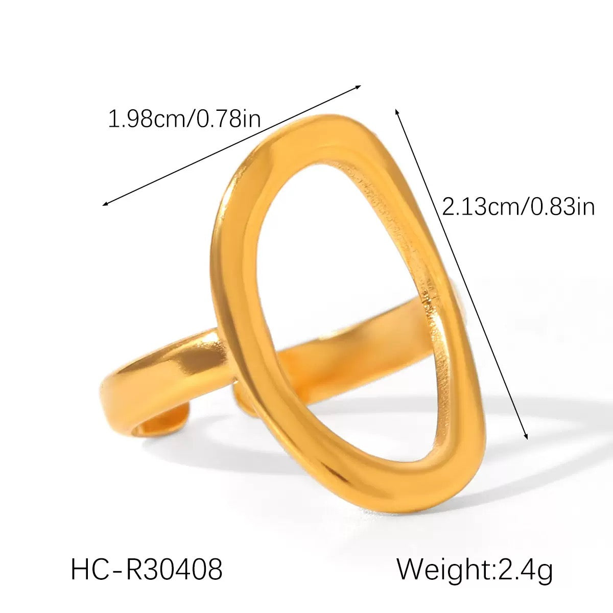 Open oval rings