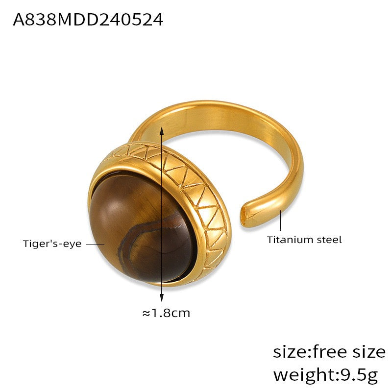 Natural stone rings