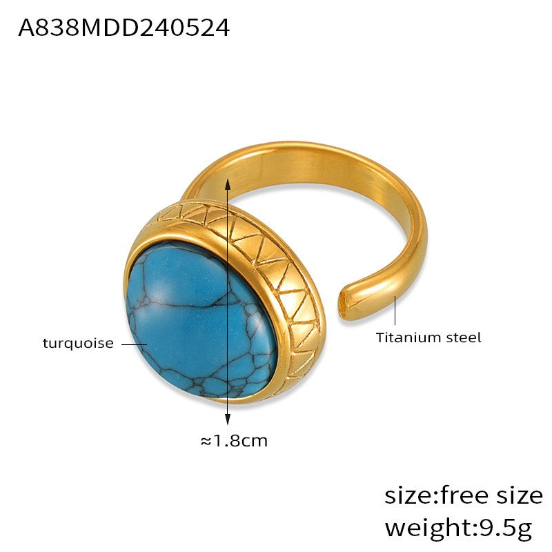 Natural stone rings