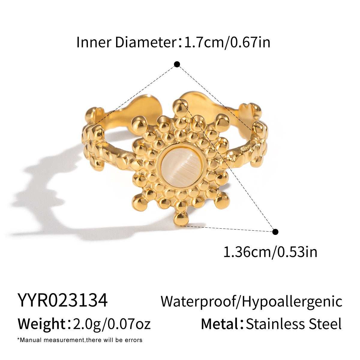 Cat eye sun ring