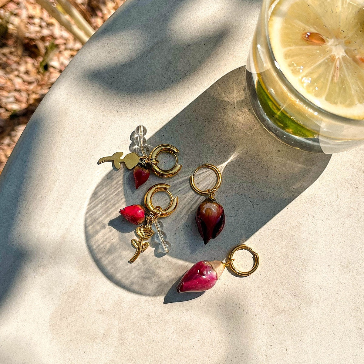 Red Rose earrings